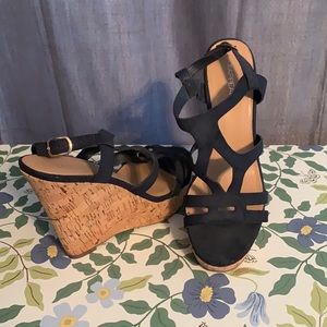 Navy blue wedges